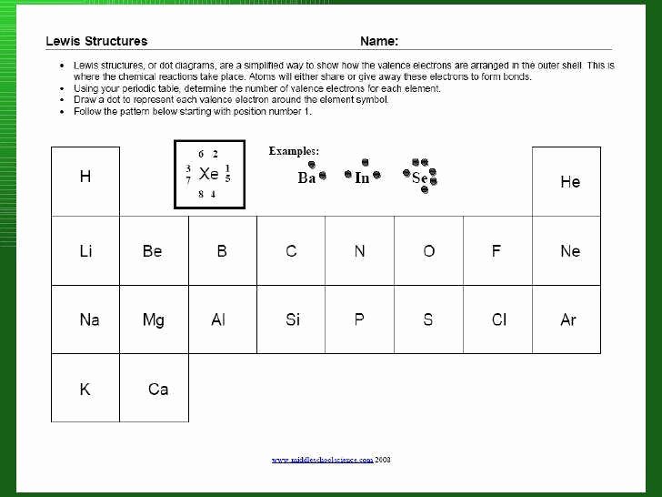 Lewis Dot Diagrams Worksheet Answers New Lewis Structure Practice Worksheet