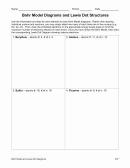 Lewis Dot Diagrams Worksheet Answers Unique Bohr Models Worksheet