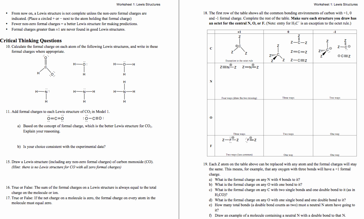 Lewis Dot Structure Worksheet Answers Best Of Lewis Structure and Molecular Geometry Worksheet Answers
