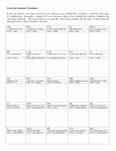 Lewis Dot Structure Worksheet Answers Luxury Lewis Dot Structure Worksheet 10th Higher Ed Worksheet