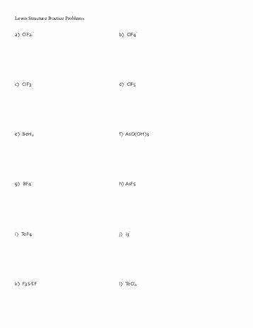 Lewis Dot Structure Worksheet Answers Luxury Lewis Structures Worksheet