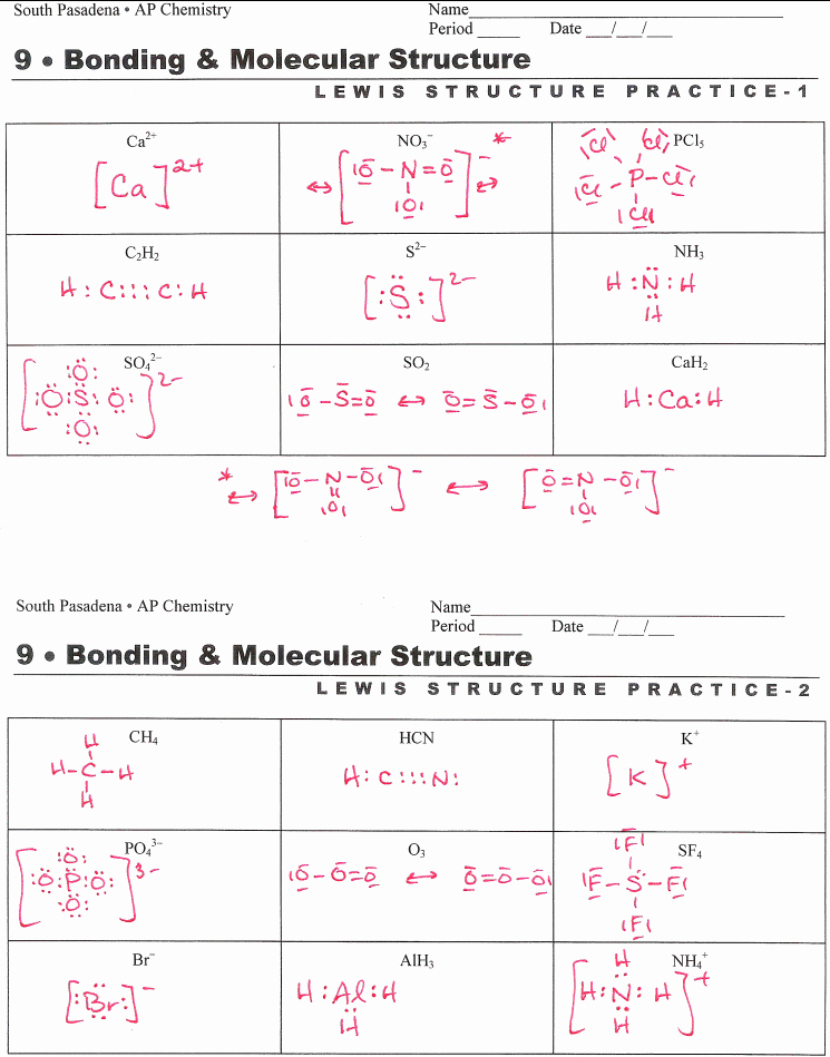 Lewis Structure Practice Worksheet Unique Chemistry 162 Exam Study 2 Guide