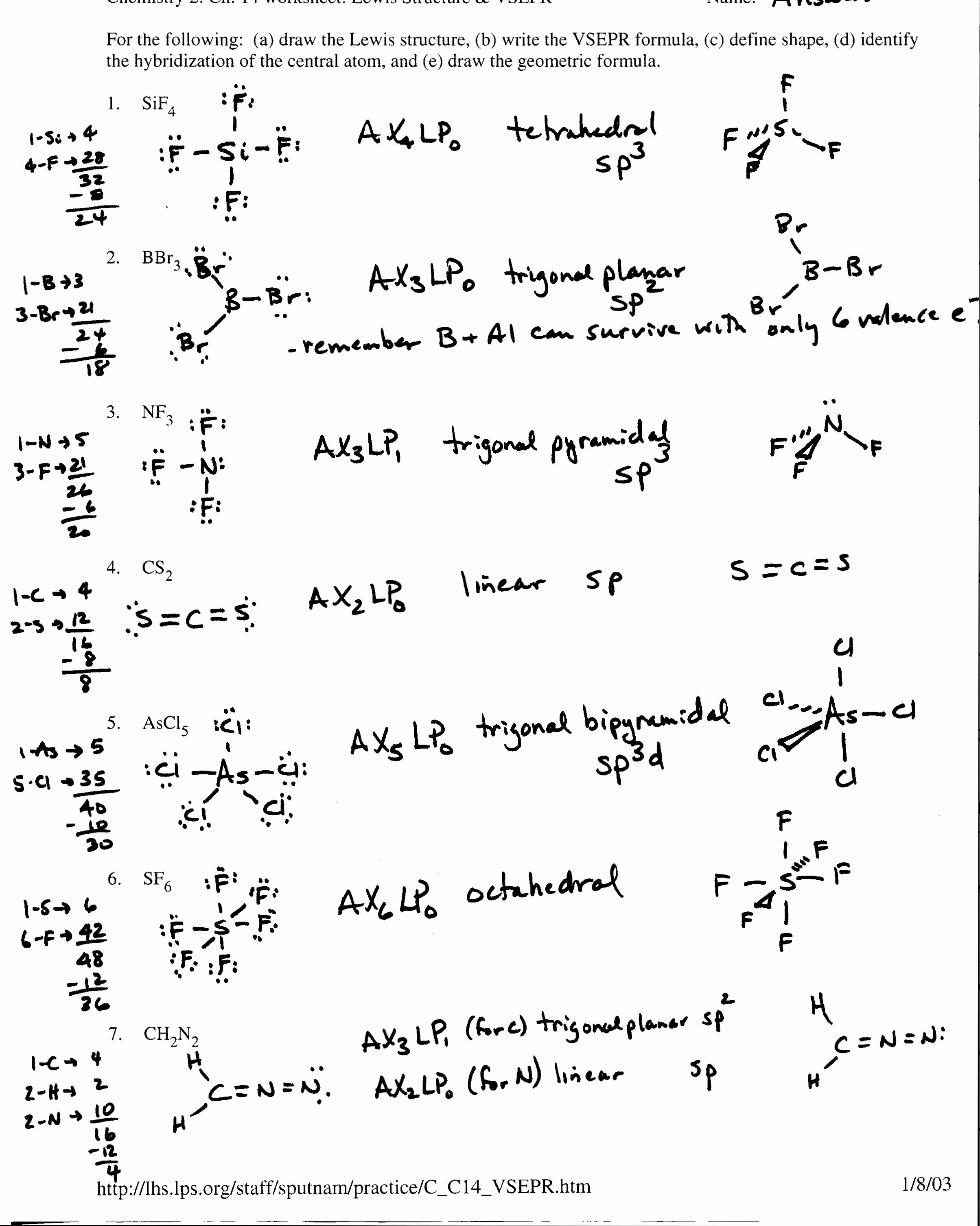 Lewis Structures Worksheet with Answers Beautiful Lewis Structure and Molecular Geometry Worksheet Answers