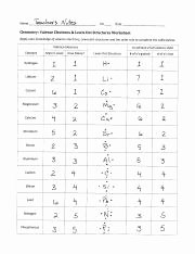 Lewis Structures Worksheet with Answers Unique Valence Electrons and Lewis Dot Structure Worksheet