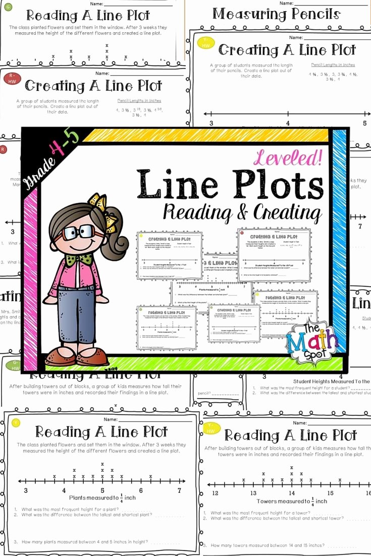 Line Plots with Fractions Worksheet Awesome Line Plots Worksheets Tpt Math Lessons