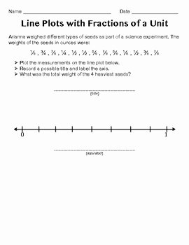 Line Plots with Fractions Worksheet Elegant Line Plots with Fractions Of A Unit 2 by Jersey Teacher