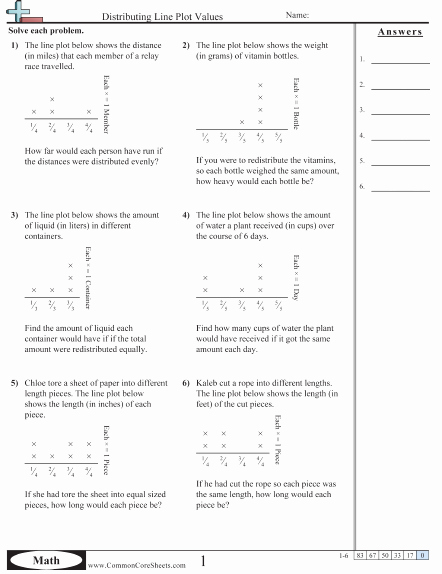 Line Plots with Fractions Worksheet New Line Plot with Fractions Worksheets