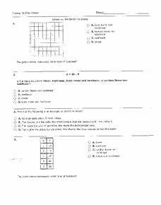 Linear and Nonlinear Functions Worksheet Fresh Linear Vs Non Linear Worksheet for 7th 8th Grade