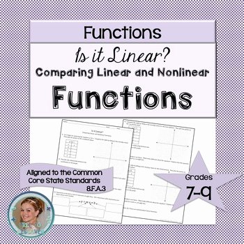 Linear and Nonlinear Functions Worksheet Inspirational Paring Linear and Nonlinear Functions Discovery