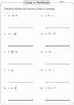 Linear and Nonlinear Functions Worksheet New Function Worksheets