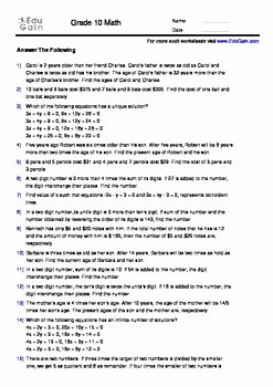 Linear Equation Word Problems Worksheet Elegant Linear Equations In Two Variables 200 Word Problems with