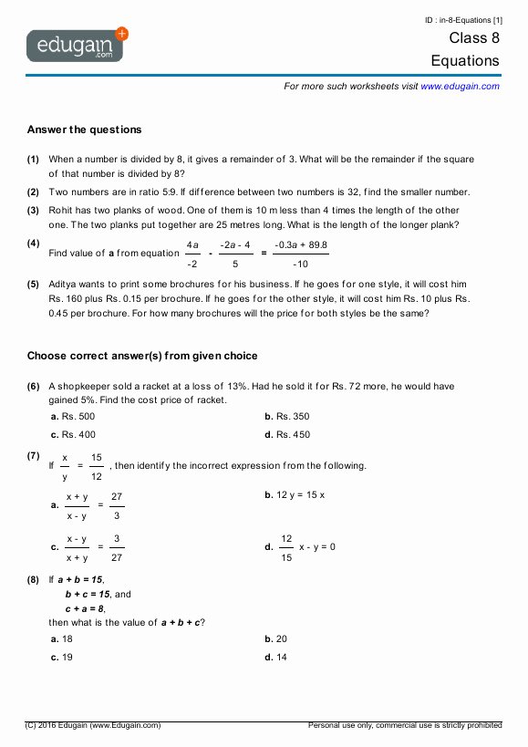 Linear Equation Word Problems Worksheet Inspirational Linear Equation Word Problems Worksheet