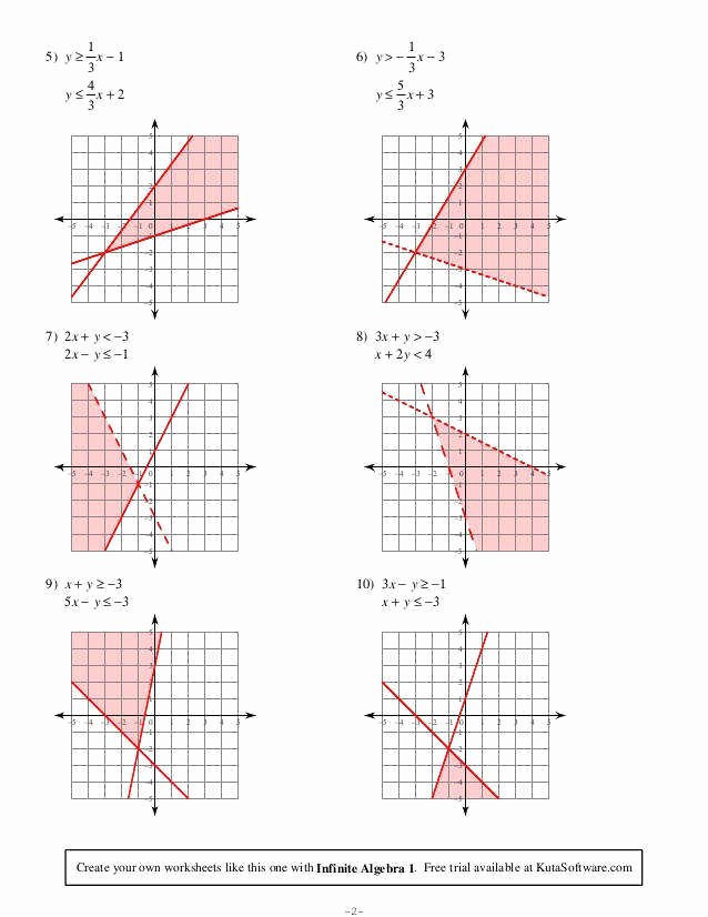 50 Linear Equations And Inequalities Worksheet