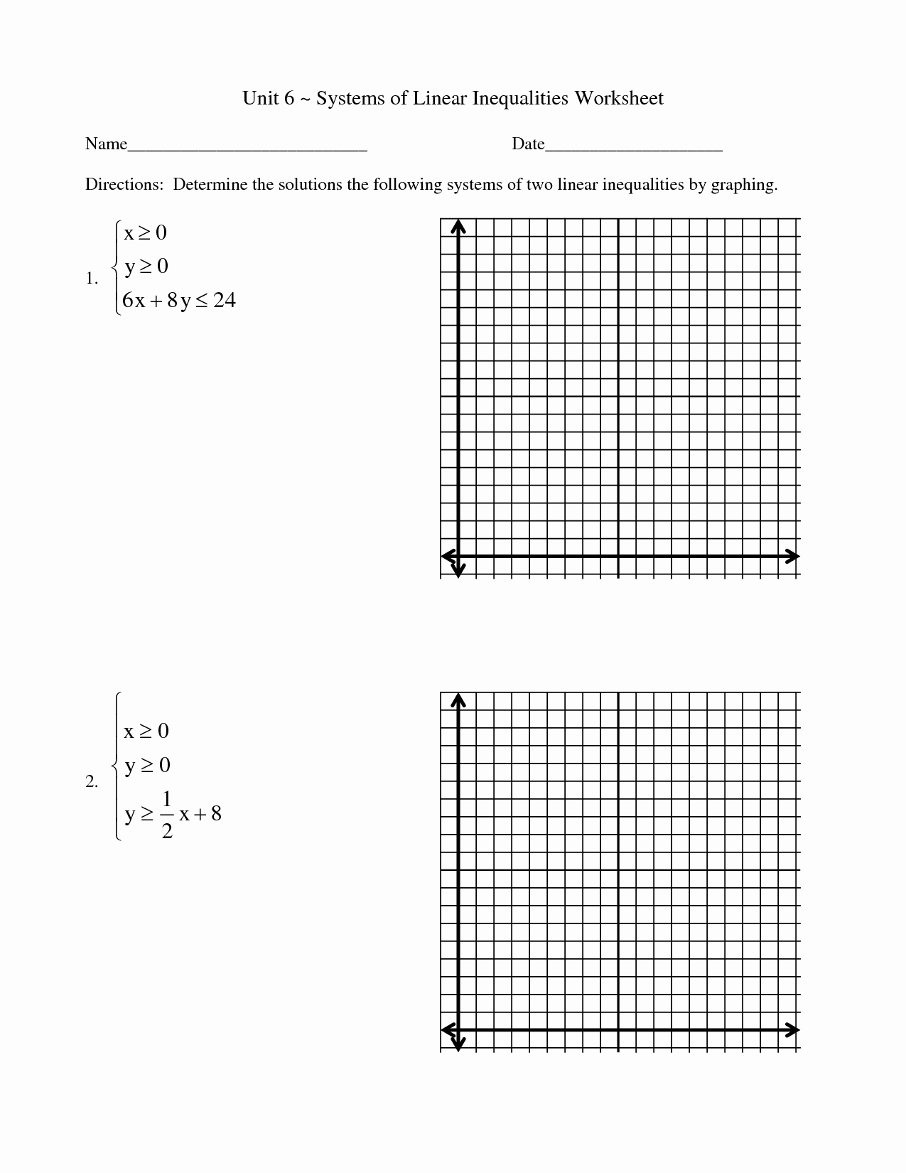 Linear Equations and Inequalities Worksheet New 15 Best Of solving and Graphing Inequalities