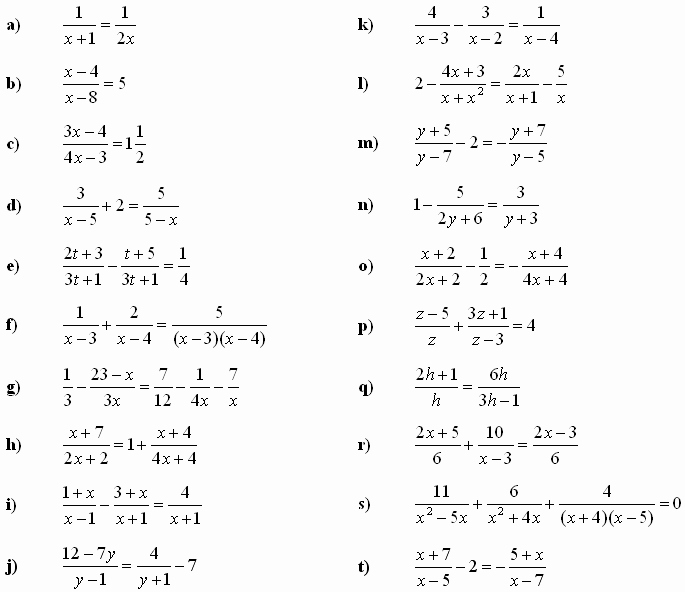 Linear Equations And Inequalities Worksheet