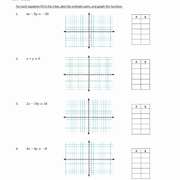 Linear Equations Worksheet Pdf Best Of Graph Linear Equations In Standard form Worksheet
