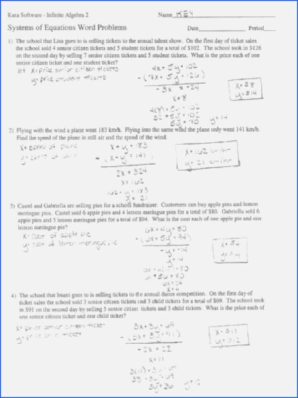 50 Linear Equations Worksheet With Answers