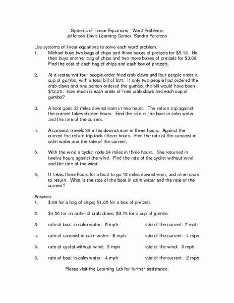 Linear Functions Word Problems Worksheet Awesome Linear Equation Word Problems Worksheet