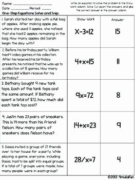 writing linear equations from word problems worksheet pdf
