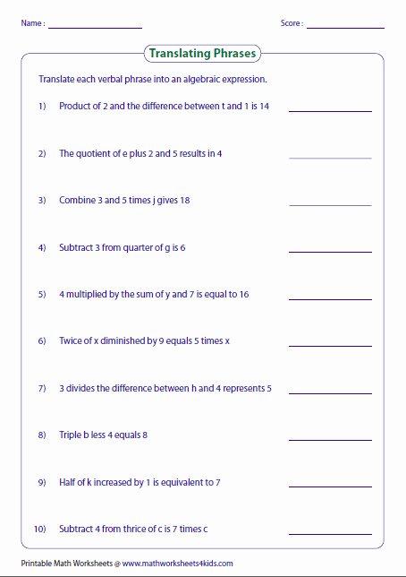 Linear Functions Word Problems Worksheet Unique Linear Equation Word Problems Worksheet