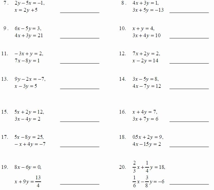 Linear Quadratic Systems Worksheet Lovely Systems Linear and Quadratic Equations Worksheet the