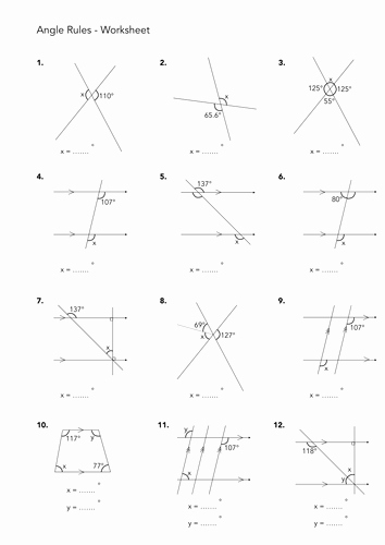 Lines and Angles Worksheet Fresh Ks3 Angles In Parallel Lines Worksheet by Jlcaseyuk