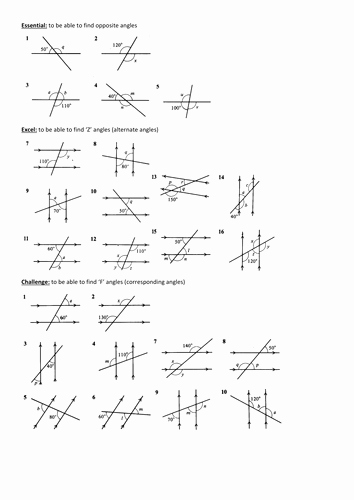 Lines and Angles Worksheet Fresh Maths Mr Men Angles In Parallel Lines Differentiated top