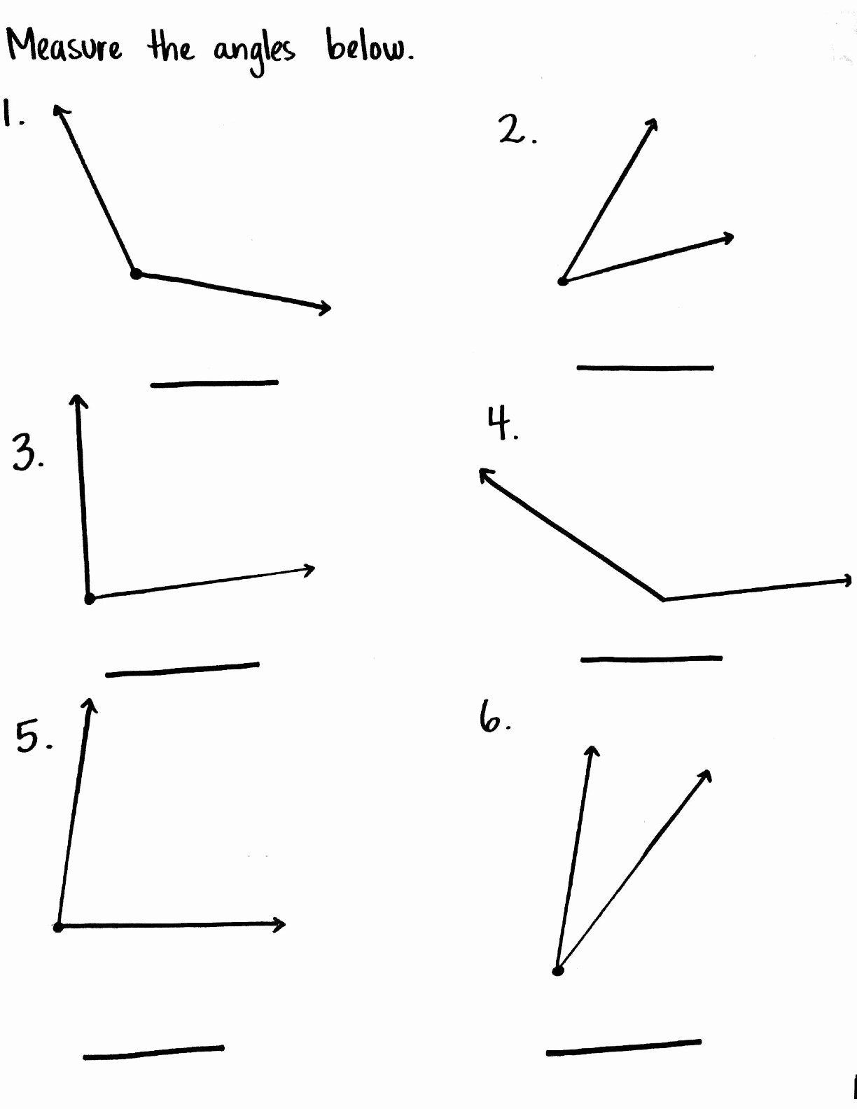 50 Lines And Angles Worksheet