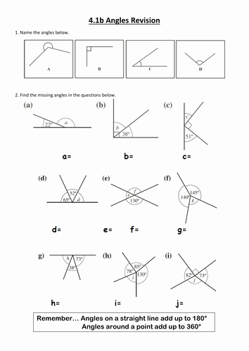 Lines and Angles Worksheet Luxury Angles Revision by Fosh Jish