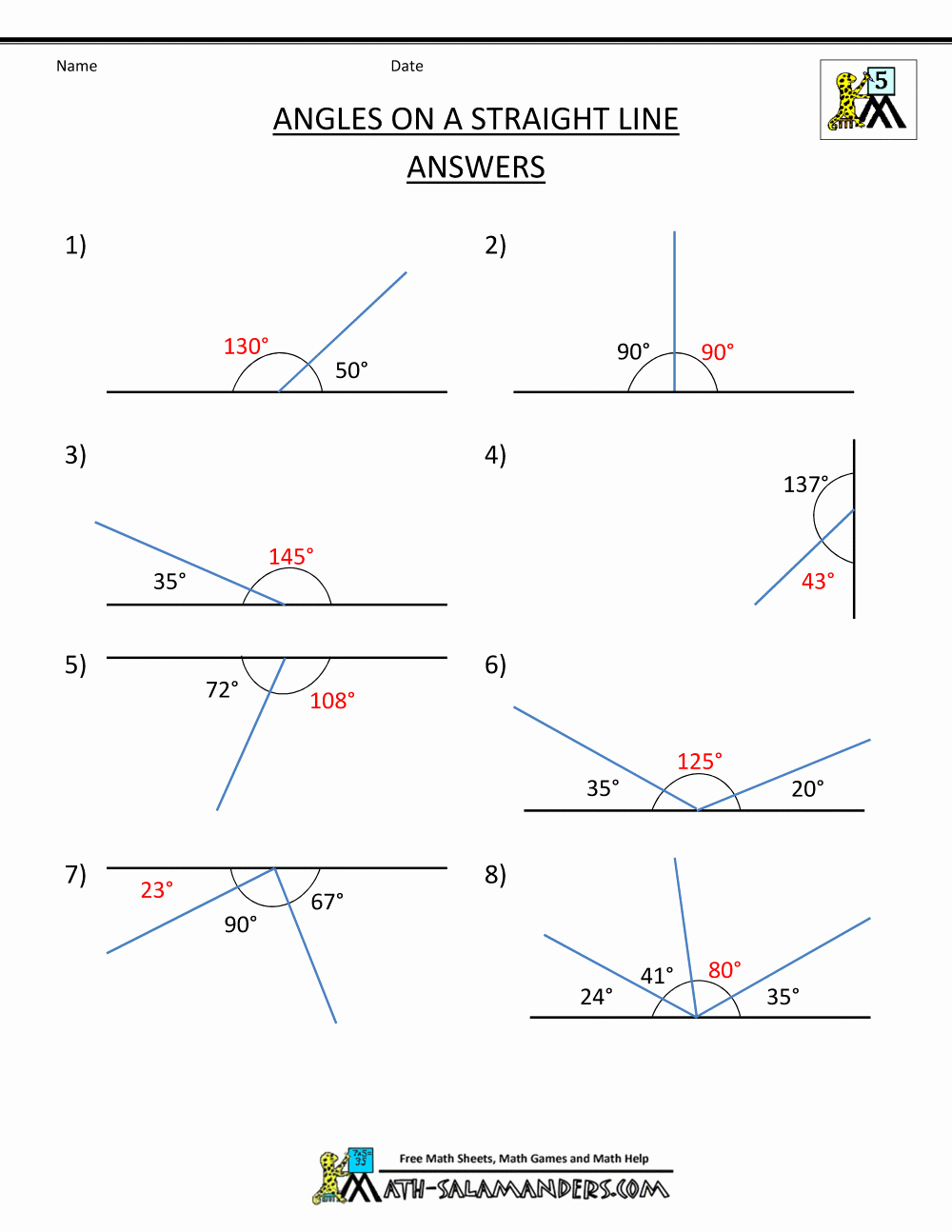 Lines and Angles Worksheet New 5th Grade Geometry