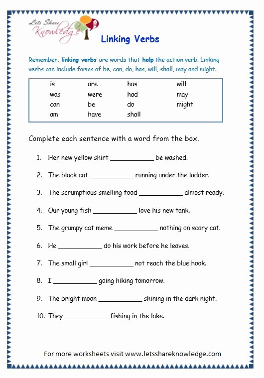 50-linking-and-helping-verbs-worksheet