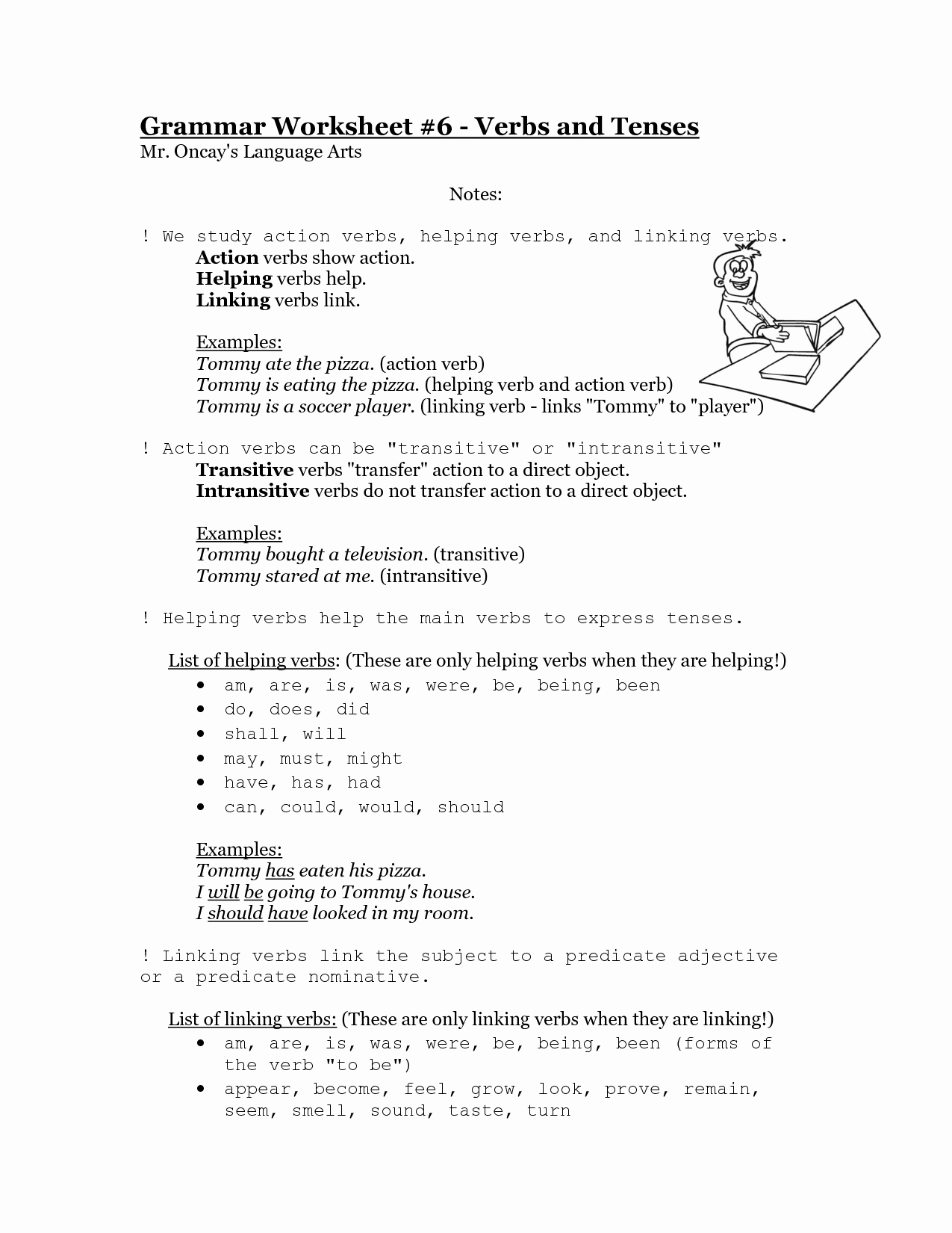 50-linking-and-helping-verbs-worksheet