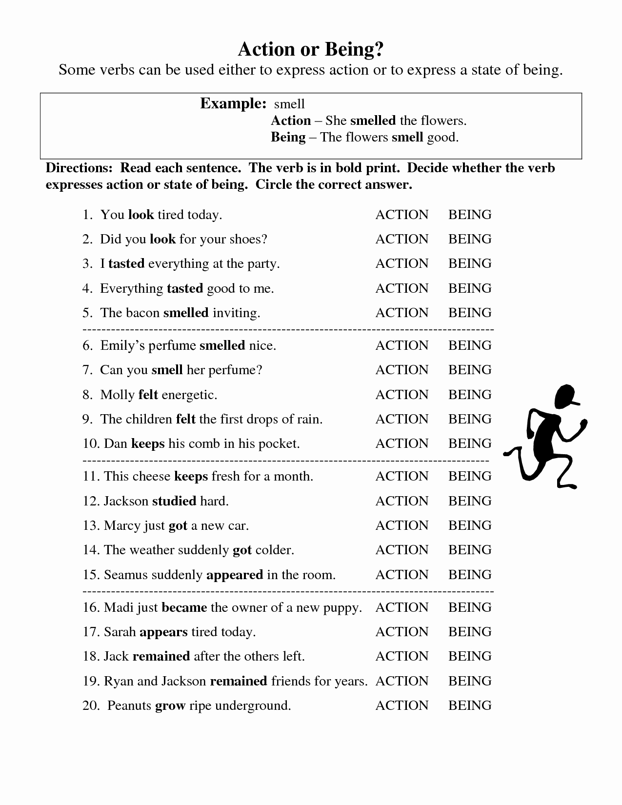 Linking and Helping Verbs Worksheet Fresh 17 Best Of Action Verb Worksheets 2nd Grade