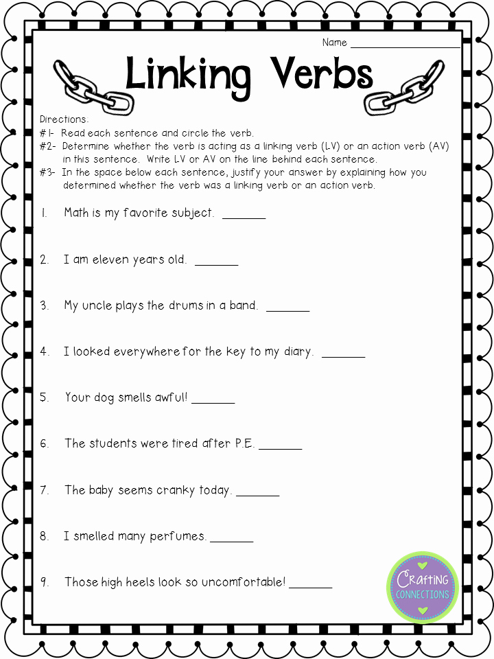 action-linking-and-helping-verbs-worksheets