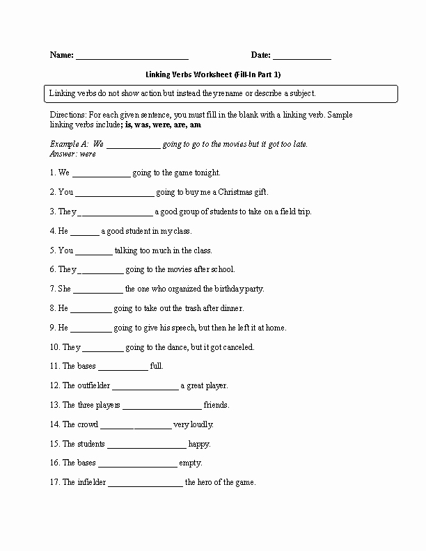 50-linking-and-helping-verbs-worksheet