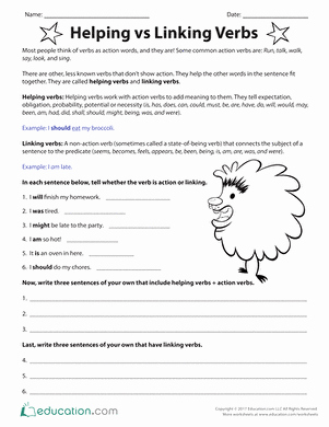 Linking and Helping Verbs Worksheet Lovely 4th Grade Grammar Worksheets & Free Printables
