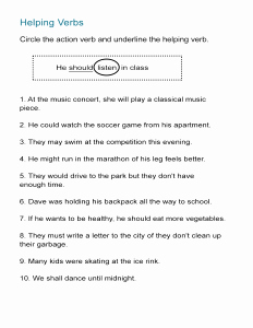 Linking and Helping Verbs Worksheet Luxury 7 Verb Worksheets How to Teach "doing" or "action Words