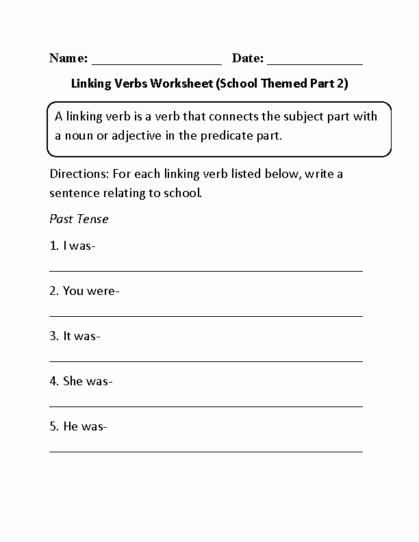 Linking and Helping Verbs Worksheet Luxury Verbs Worksheets