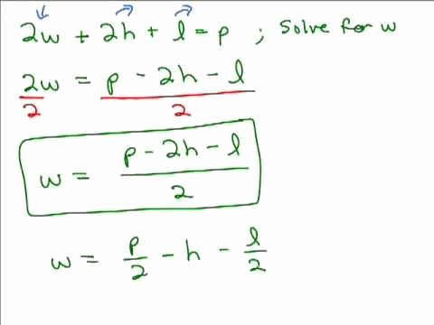 Literal Equations Worksheet Answer Inspirational solving Literal Equations Part 1