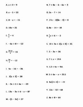 Literal Equations Worksheet Answer Key Lovely solving Multi Step Equations Coloring Worksheet by Gordon