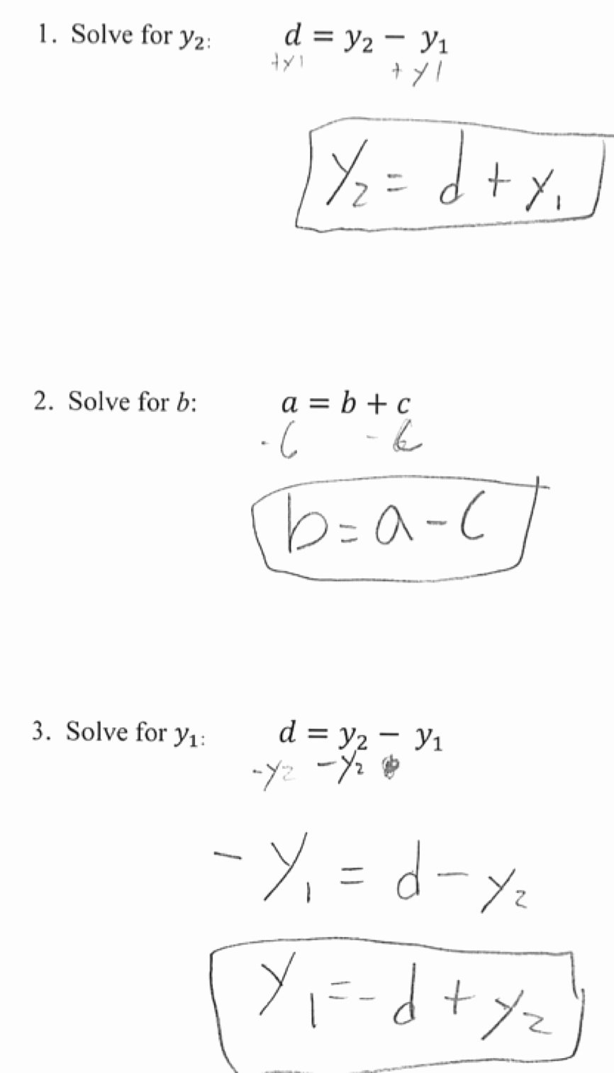 Literal Equations Worksheet Answers Elegant solving Literal Equations