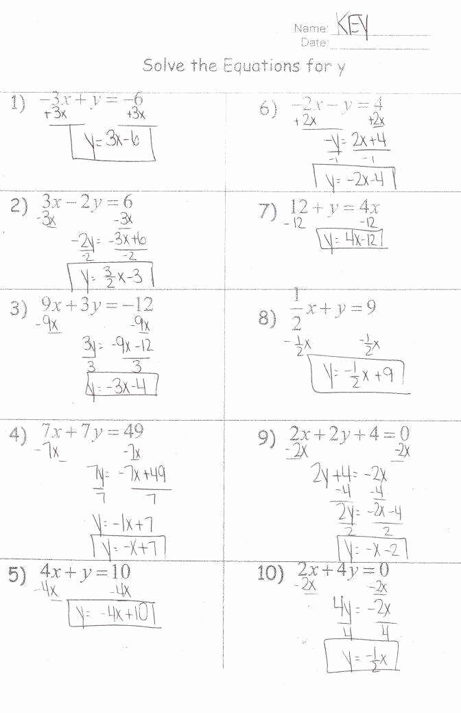 Literal Equations Worksheet Answers Fresh solving Literal Equations Worksheet
