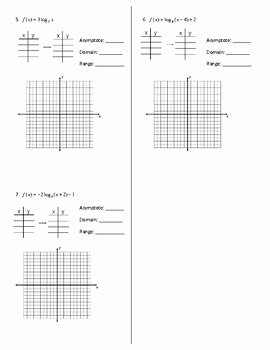 Logarithm Worksheet with Answers Lovely Graphing Logarithmic Functions Worksheet Answer Key by