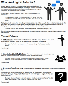 Logical Fallacies Worksheet with Answers New What are Logical Fallacies