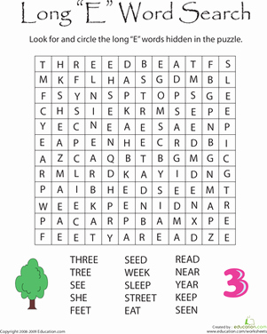 Long A sound Words Worksheet Best Of Long &quot;e&quot; sounds Word Search Worksheet