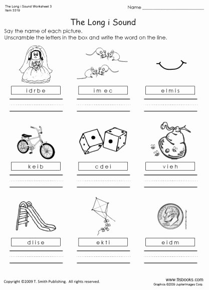 Long A Sound Words Worksheet