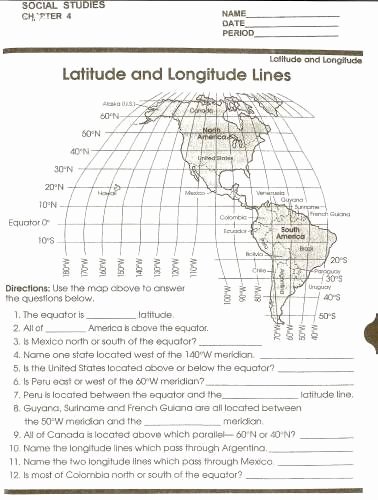 Longitude and Latitude Worksheet Beautiful Latitude and Longitude 3rd Grade