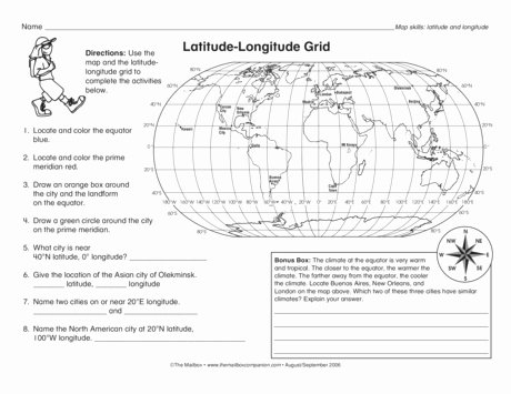 Longitude and Latitude Worksheet Best Of 43 Latitude Longitude Worksheet Latitude and Longitude