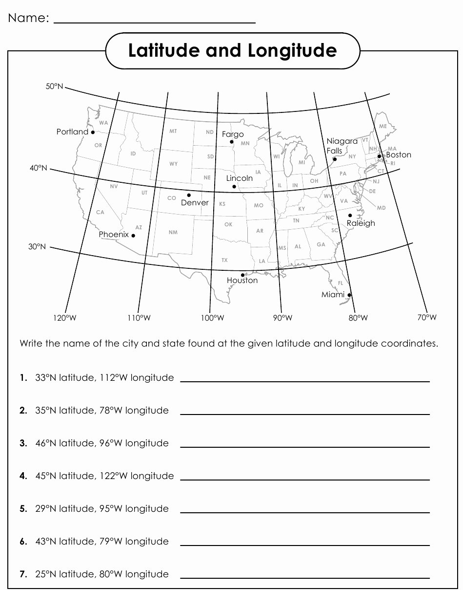 Longitude and Latitude Worksheet Fresh Latitude and Longitude Worksheets 3rd Grade the Best