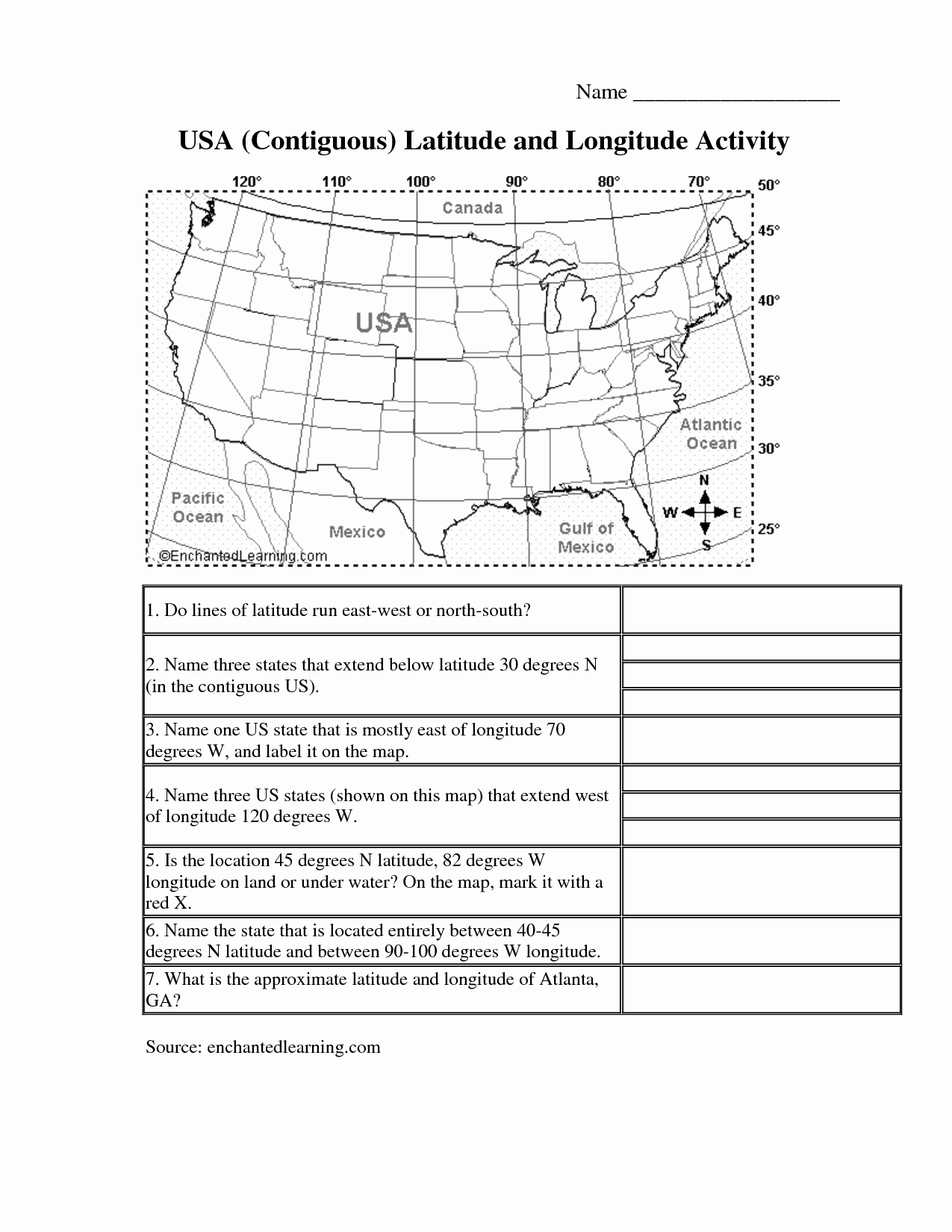 Longitude and Latitude Worksheet Inspirational Latitude and Longitude Elementary Worksheets